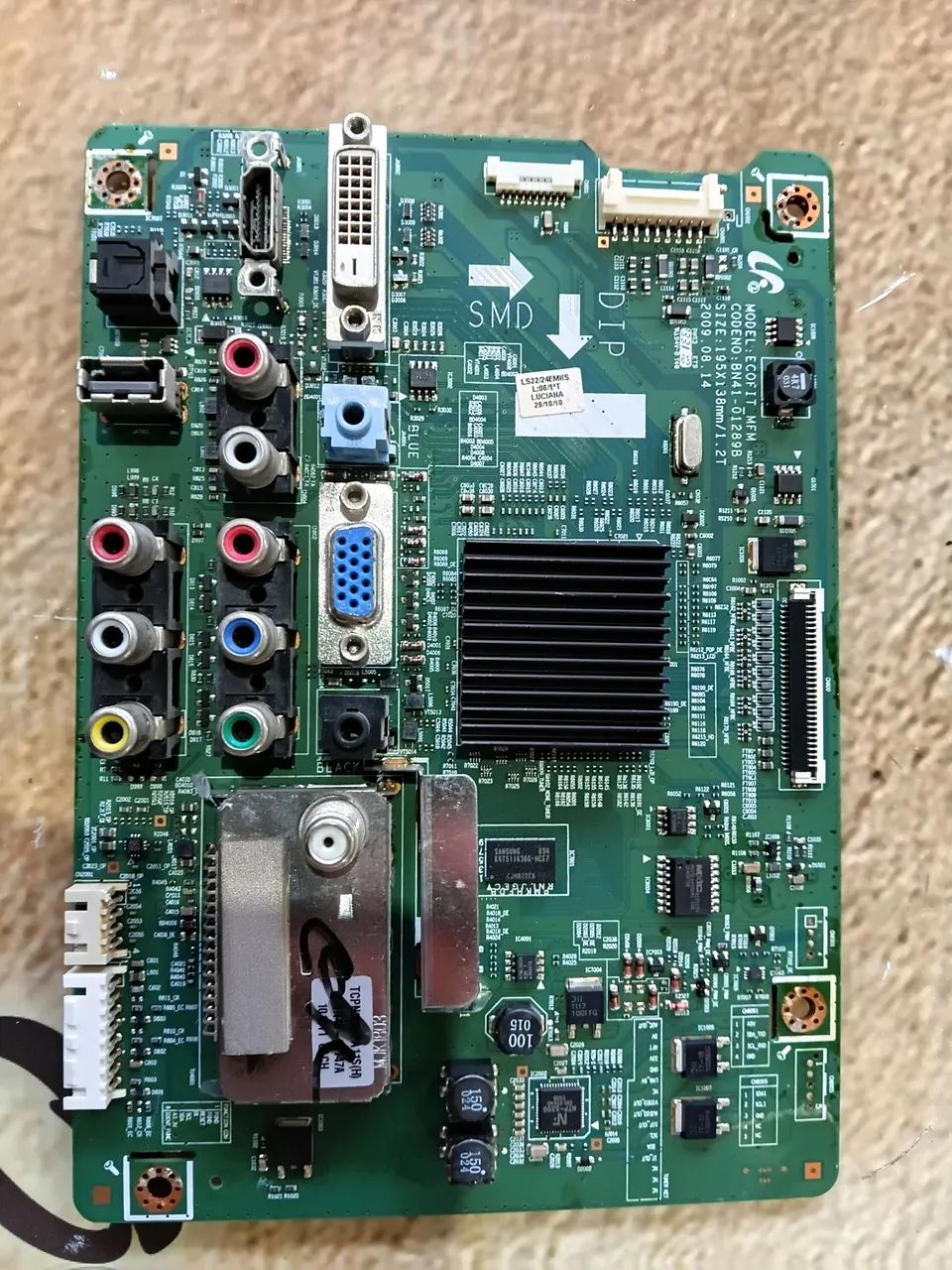 Placa Principal Samsung SyncMaster P2470HN (BN41-01289B) + Alto-falantes