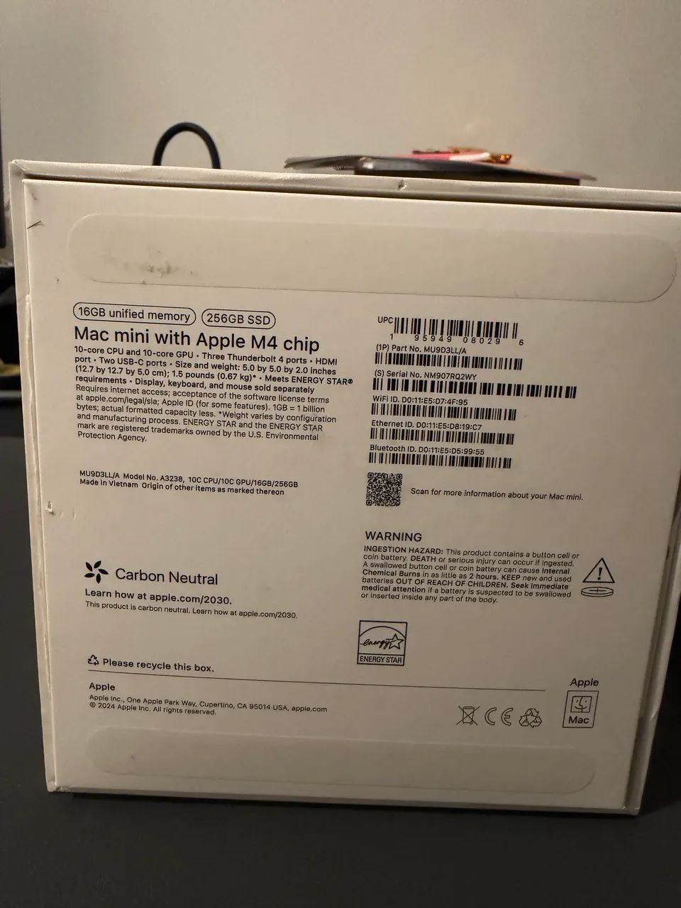 Mac Mini m4 16gb ssd 256gb 2024 - Computadores e Desktops - Bom