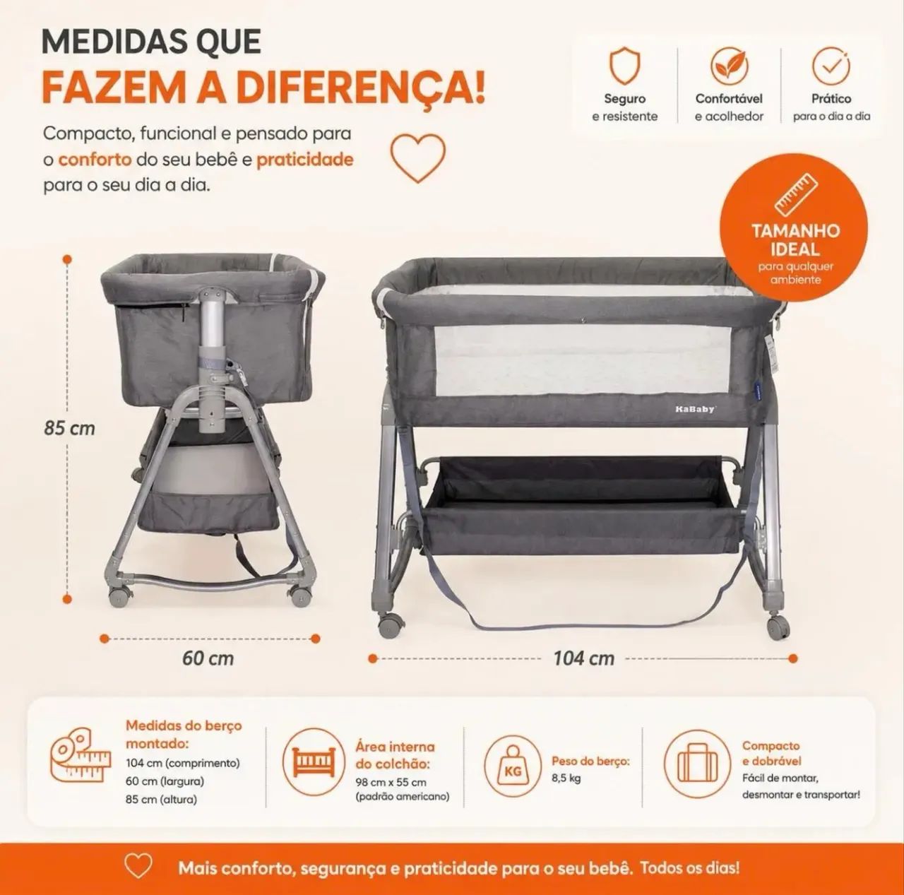 Berço portátil co-bed kababy - Foto 2