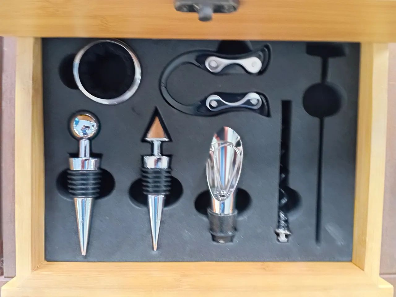 Kit abridor de vinho com caixa madeira  - Foto 3