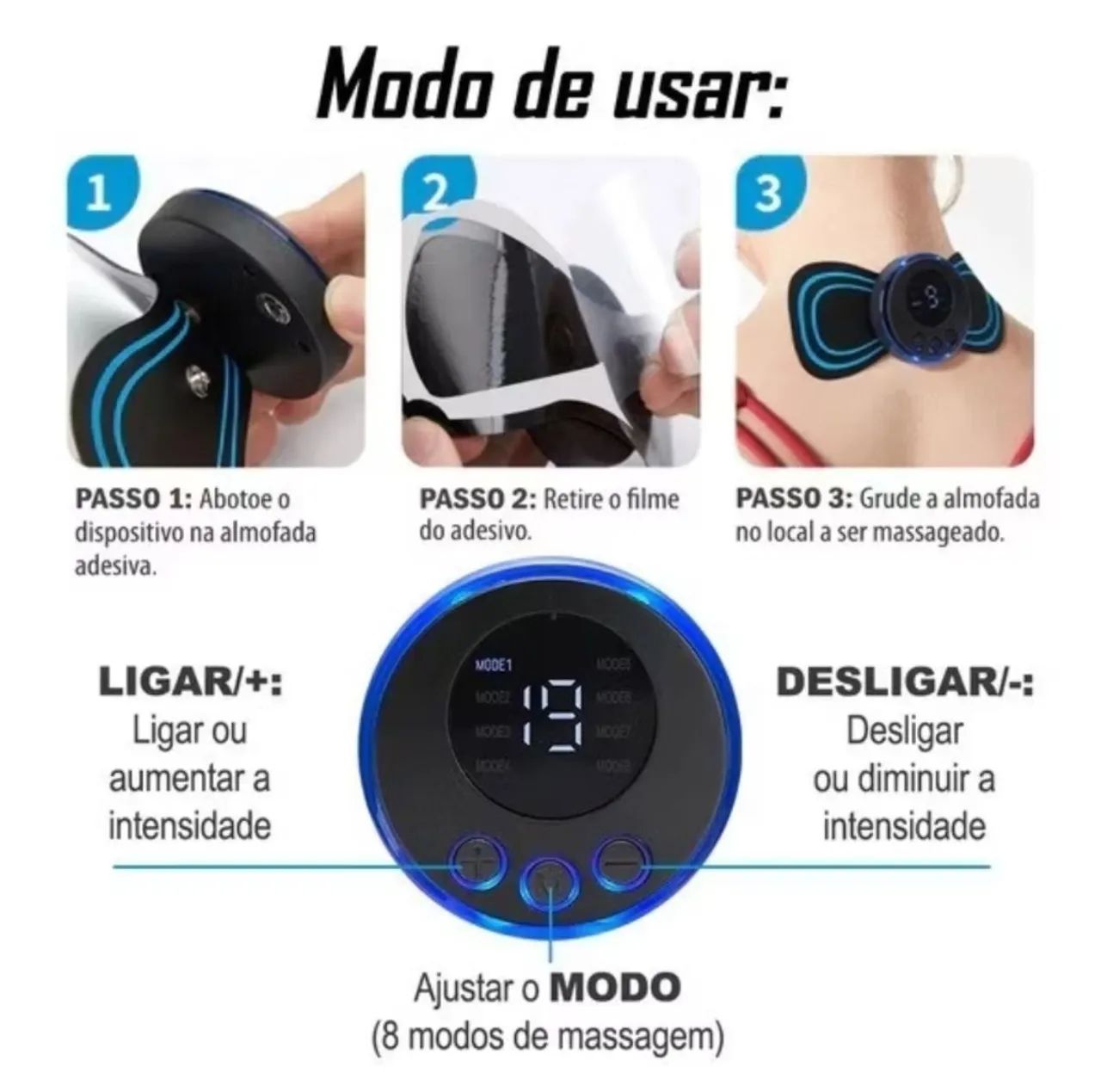 Massageador eletrônico portátil  - Foto 5