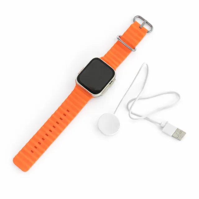 Relógio Smartwatch 8 Ultra 45mm Laranja - Ligações, Notificações e Fitness