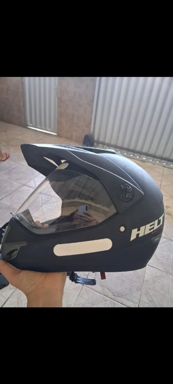 Capacete Helt Cross Vision Preto 60 - Foto 2