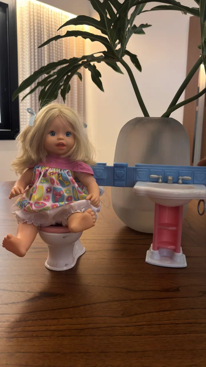 Boneca Little mommy  Banheirinho - Foto 3