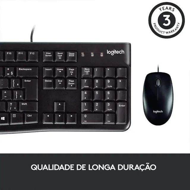 Kit Teclado e Mouse Logitech MK120 - WZetta - Foto 5