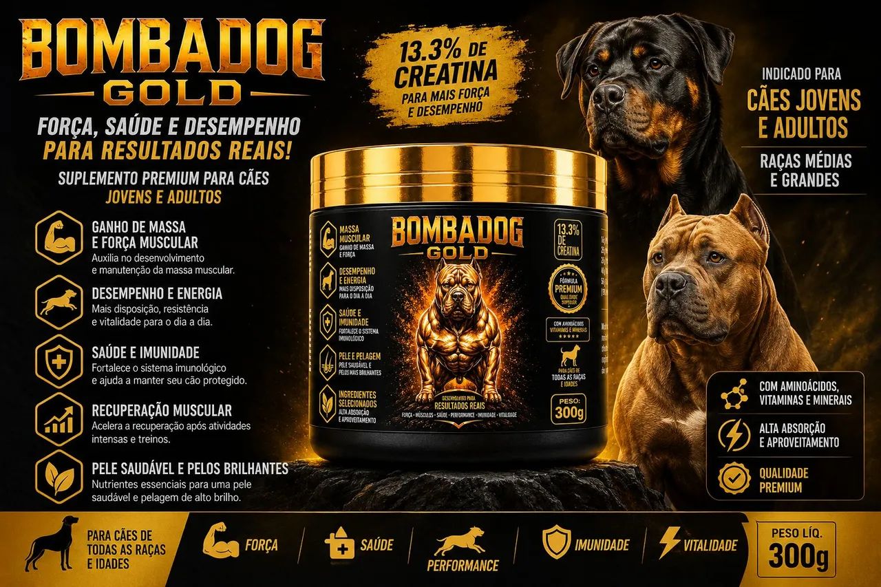 SUPLEMENTO PET BOMBADOG GOLD 300G