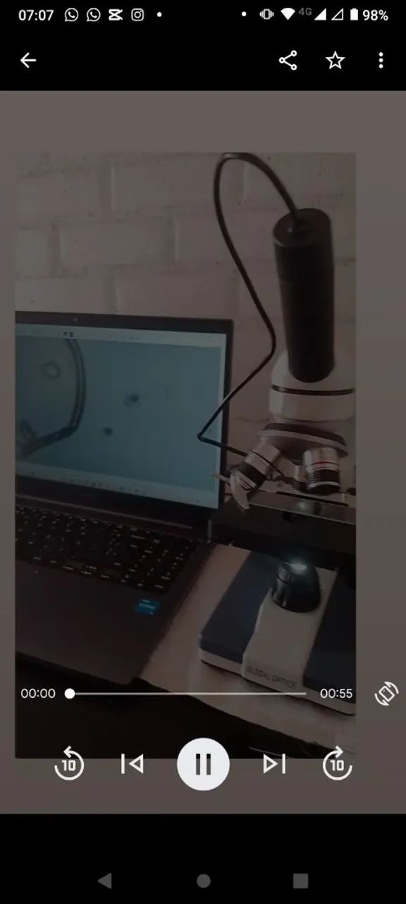 Microscópio monocular+ câmera para microscópio digital  - Foto 2
