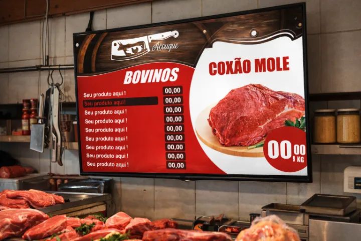 Menu Digital Sem Mensalidade para Açougue Padarias e Supermercados 
