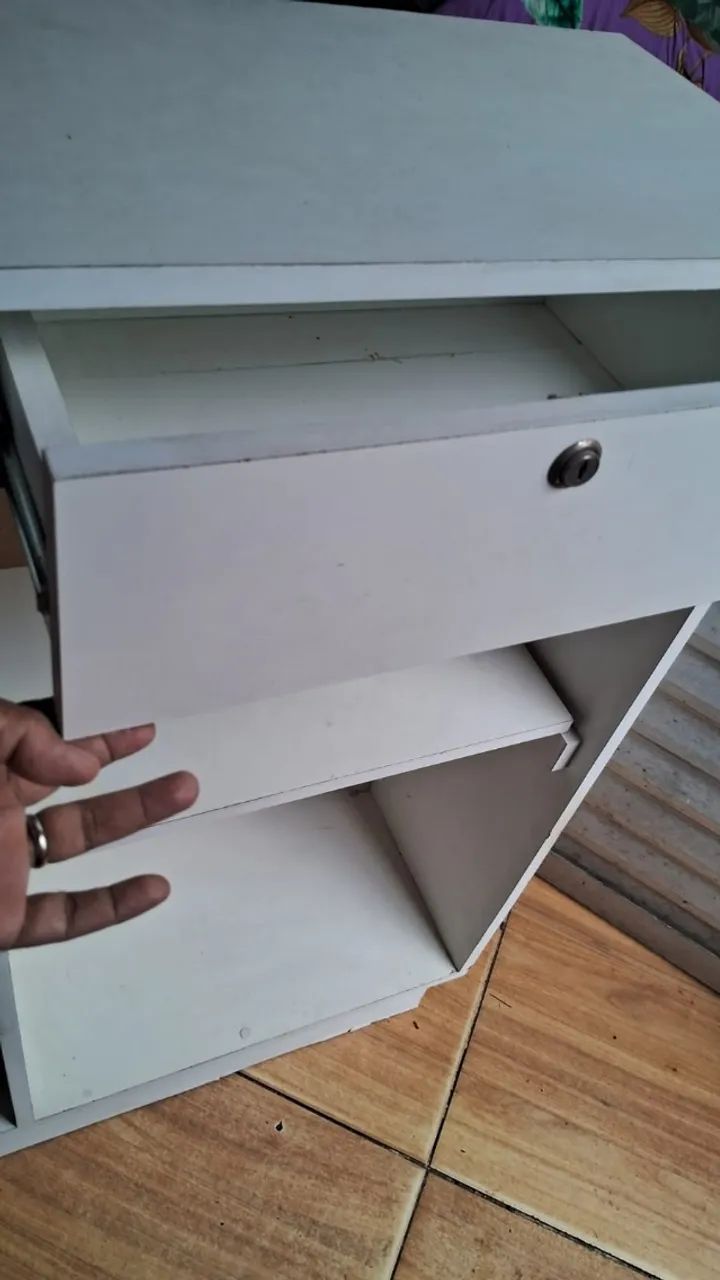 Balcão de Atendimento Branco Ótimo Estado - Foto 3