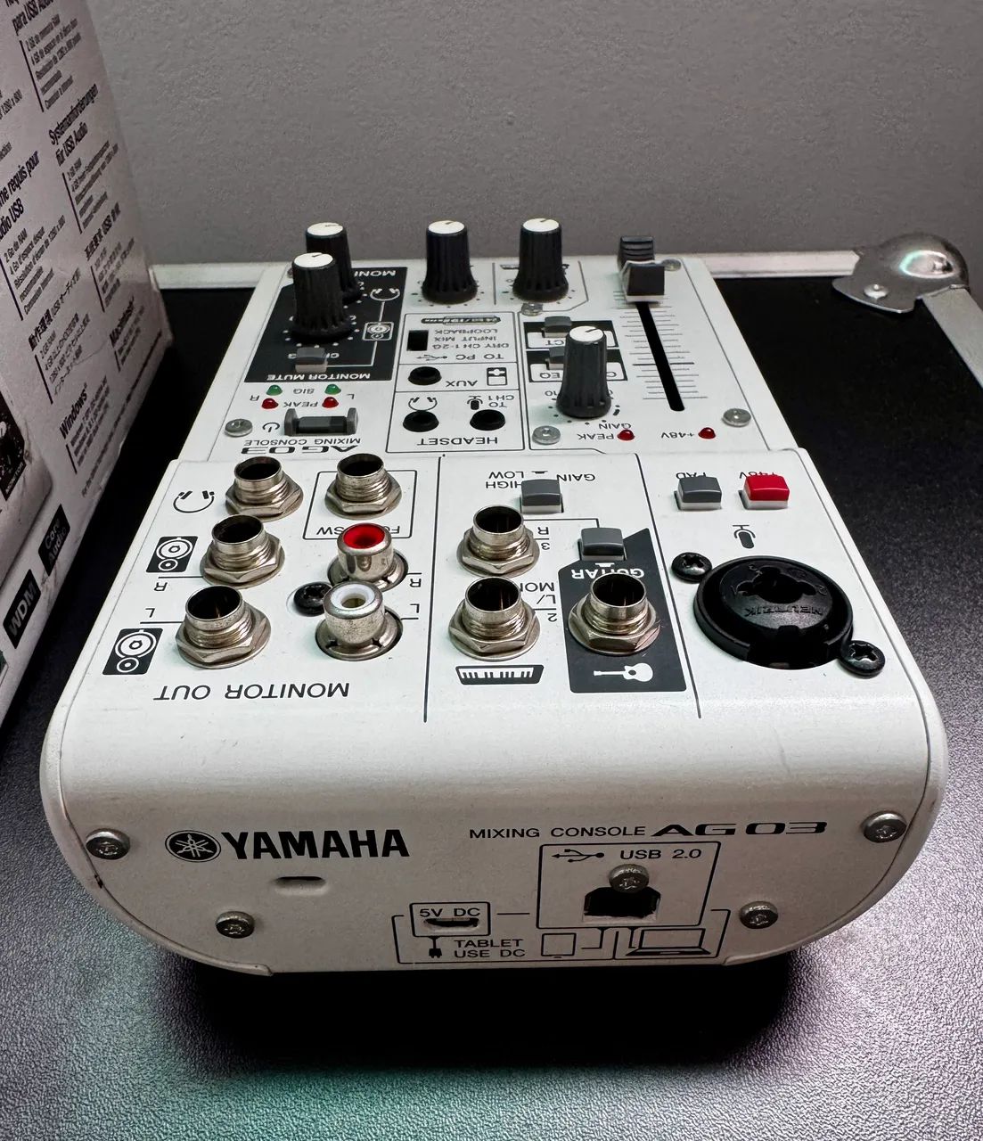 Mesa De Som E Interface Yamaha AG03 - Musica Lives Podcast USB