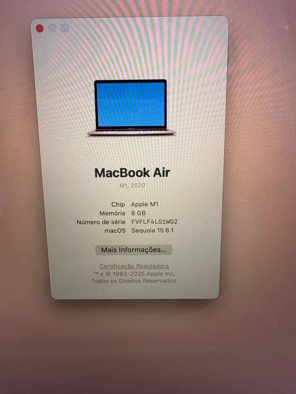 MacBook Air M1 8 GB 256 GB- bateria 92%- excelente estado único MacBook Air M1 8 GB 256 GB- bateria 92%- excelente estado único
