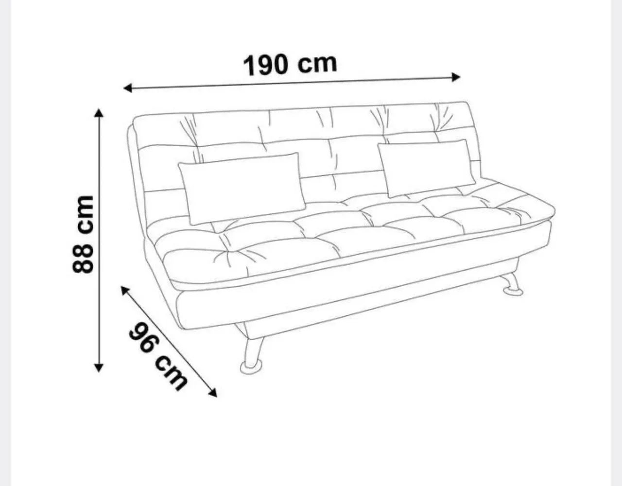 Sofa cama courino preto 65704308270723122