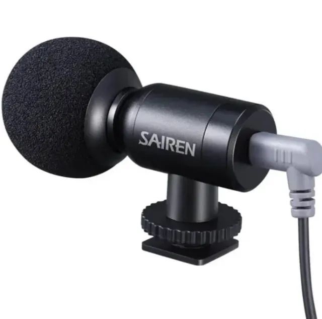 Microfone Supercardioide Sairen Nano Mic Para Câmeras e Dispositivos Móveis