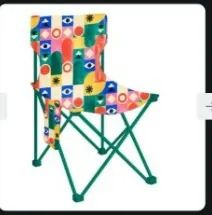 Cadeira de camping verde estampada - Foto 2
