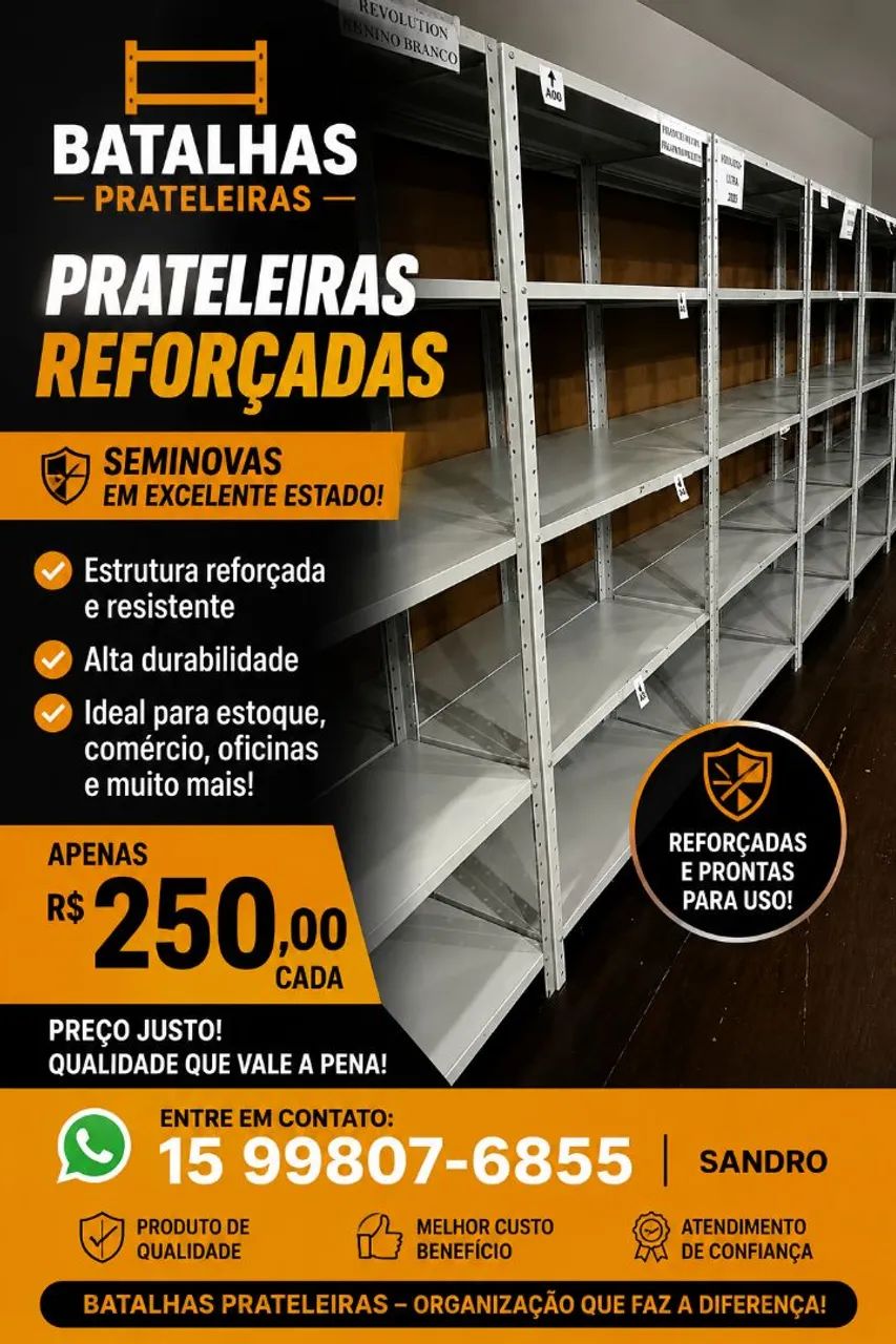 Prateleiras seminovas 