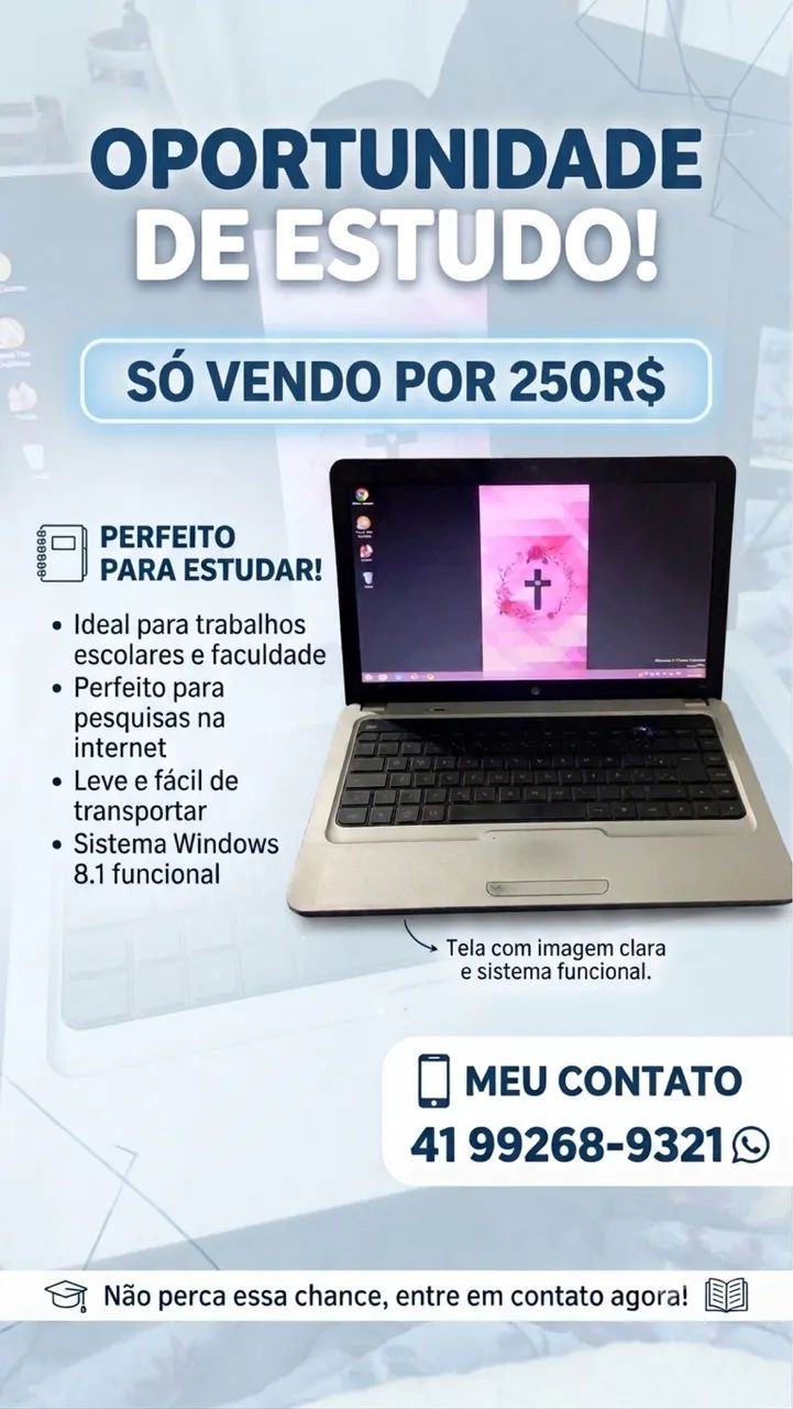 Vende-se notebook Hp