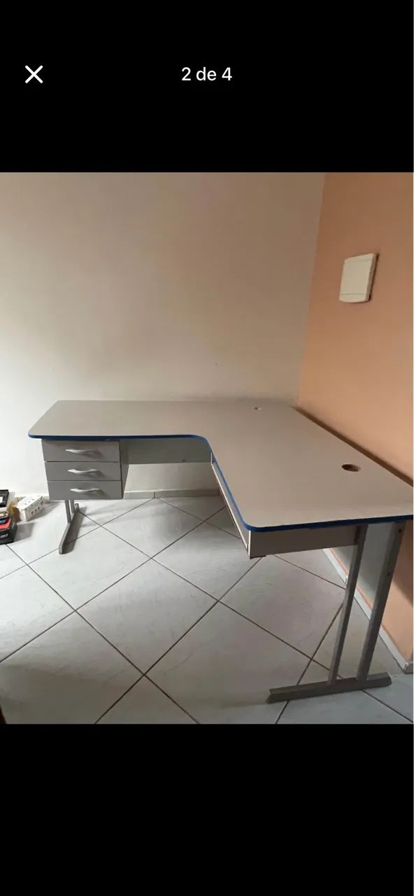 Mesa de escritório em L - Foto 2