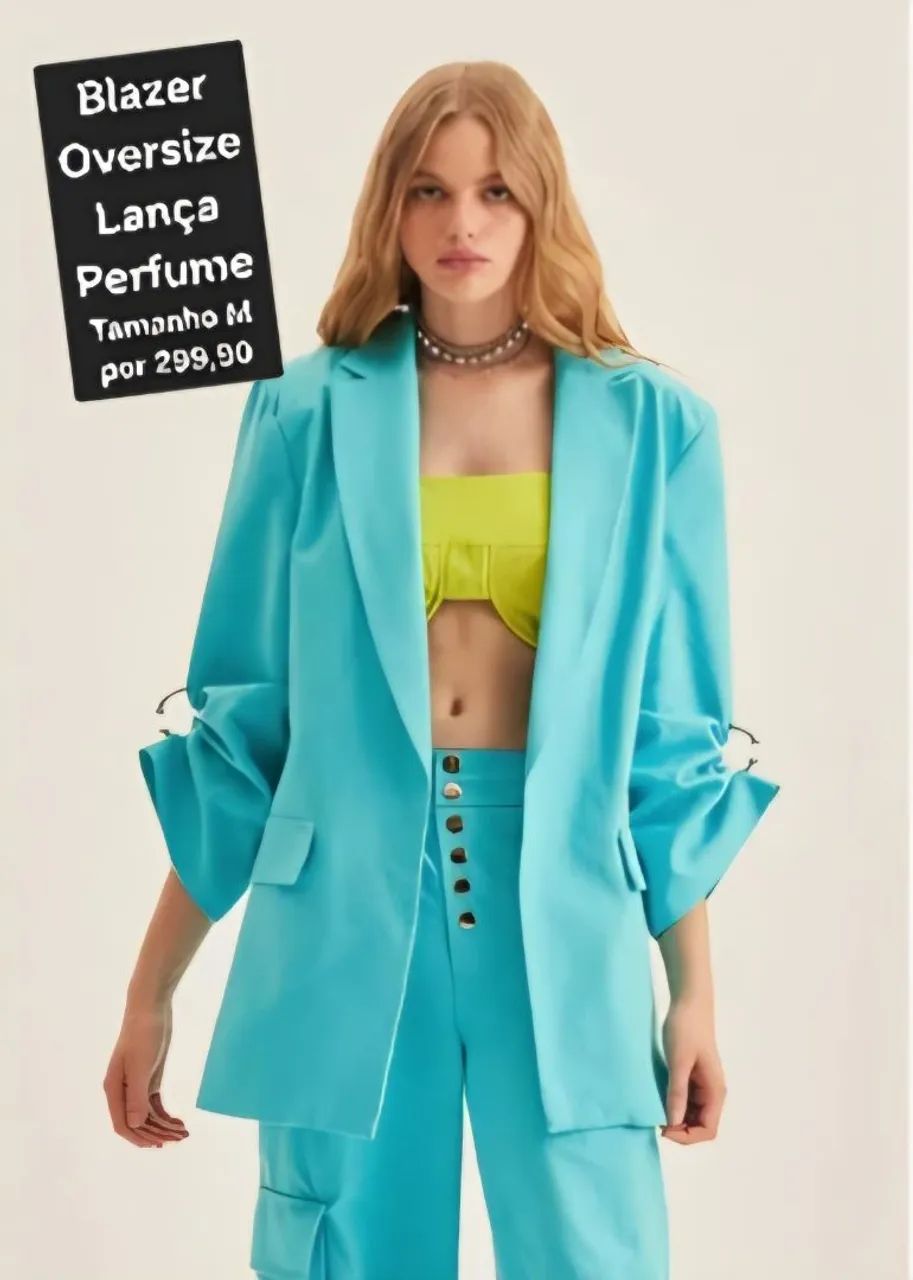 Blazer Lança Perfume - Azul