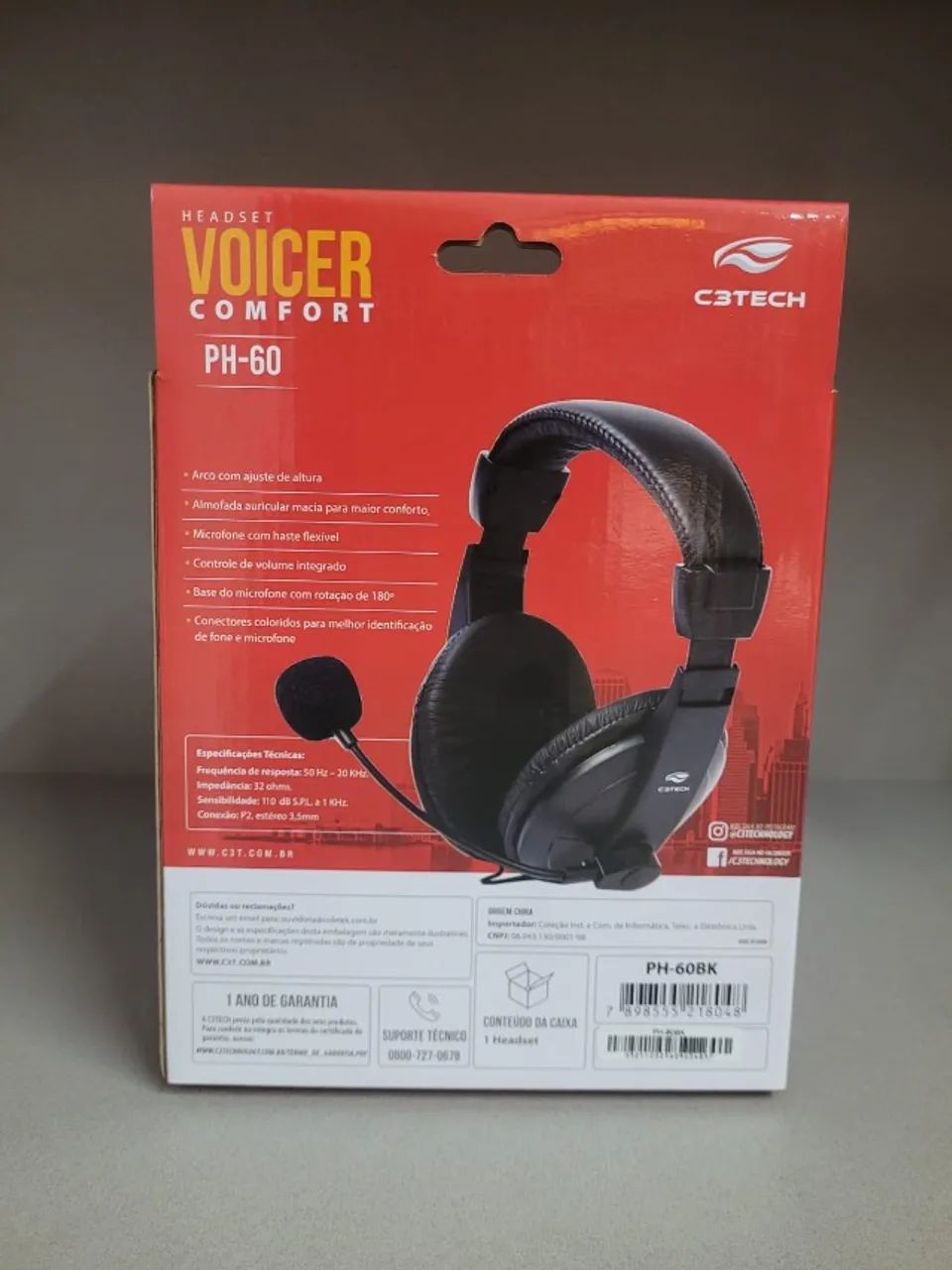 Headset com Microfone C3Tech Voicer Comfort PH-60BK.  - Foto 2