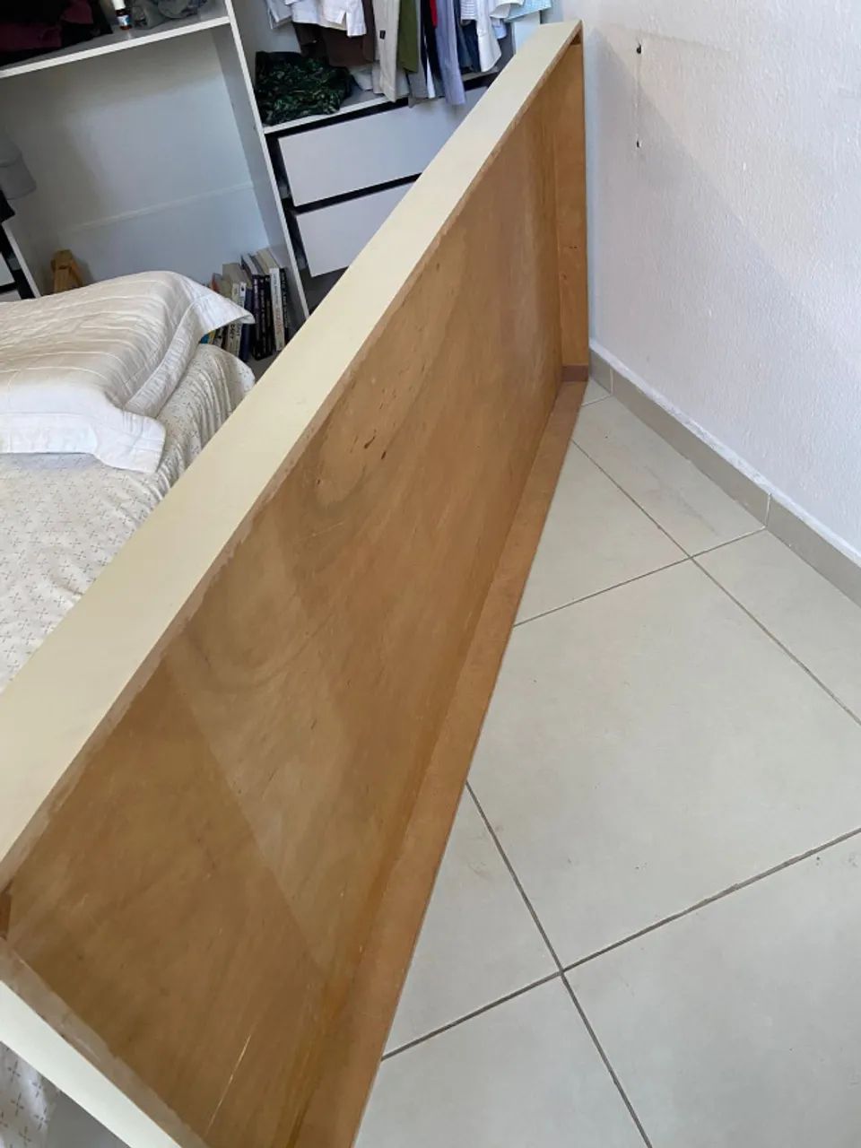 Tampo de mesa em fórmica e compensado - branco e rosé - Foto 4
