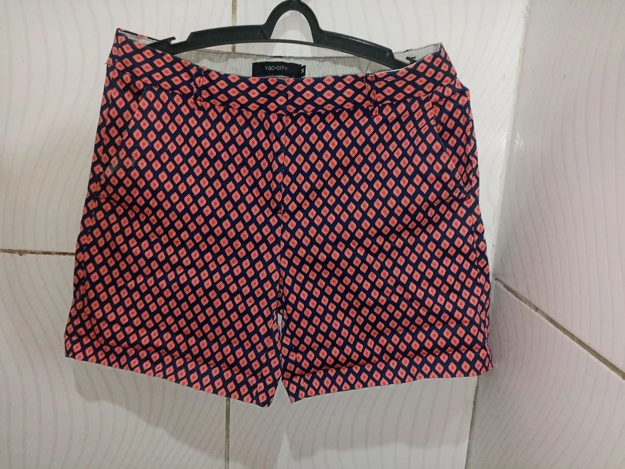 Short Estampas Geométricas Feminino N;38