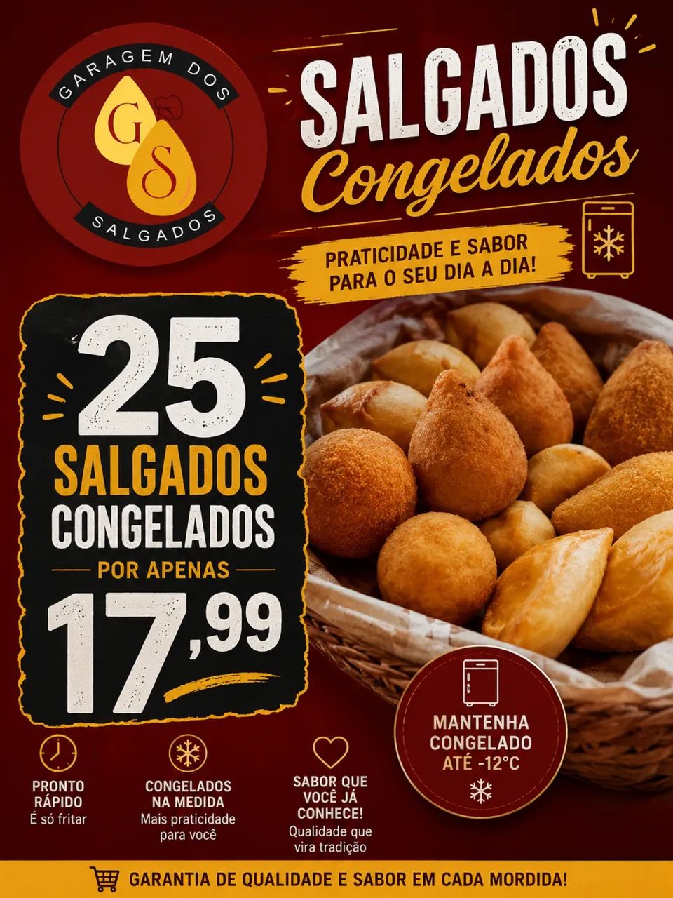 Promoção Salgados 0,75 congelado  - Foto 2