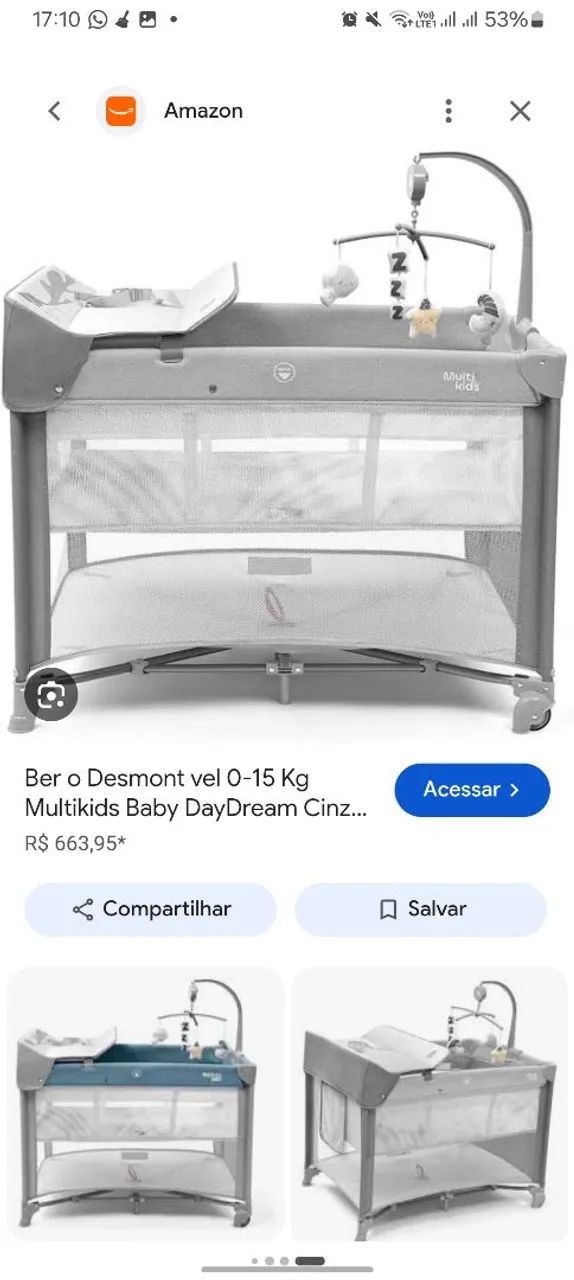 Berço portátil Multikids  - Foto 4