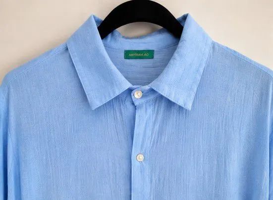 Camisa CIA. MARÍTIMA Azul Claro Manga Longa | Elegante e Sofisticada - Foto 3