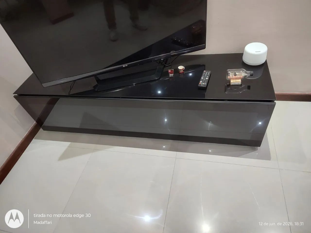 RACK PRETO ESPELHADO 1,65 METROS