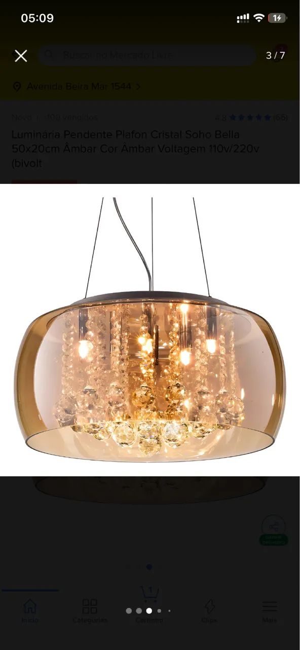 ? Luminária Pendente de Cristal Soho Bella - Design Sofisticado