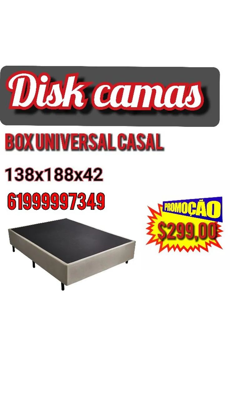 Box universal casal sem colchão só a base