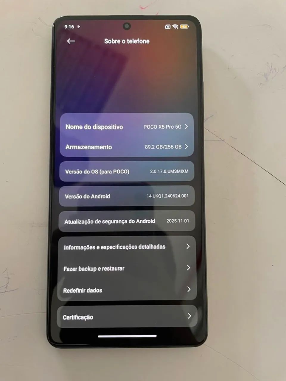 Poço x5 pro 5G, 256GB, sem uma marca de uso  - Foto 2