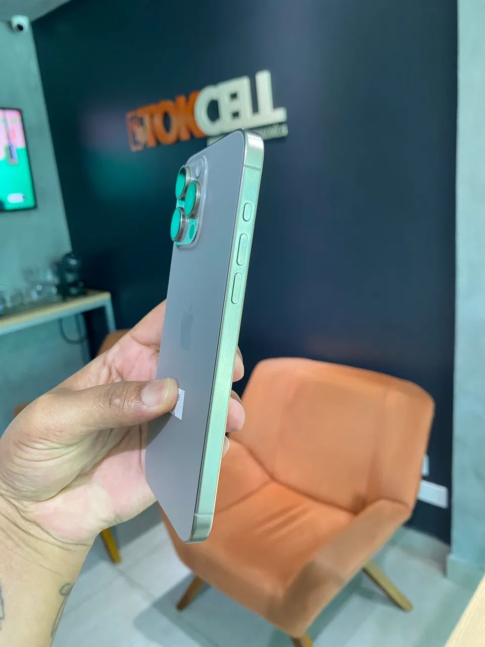 iPhone 15 Pro Max FACE ID OFF 256gb Natural Seminovo Garantia Loja