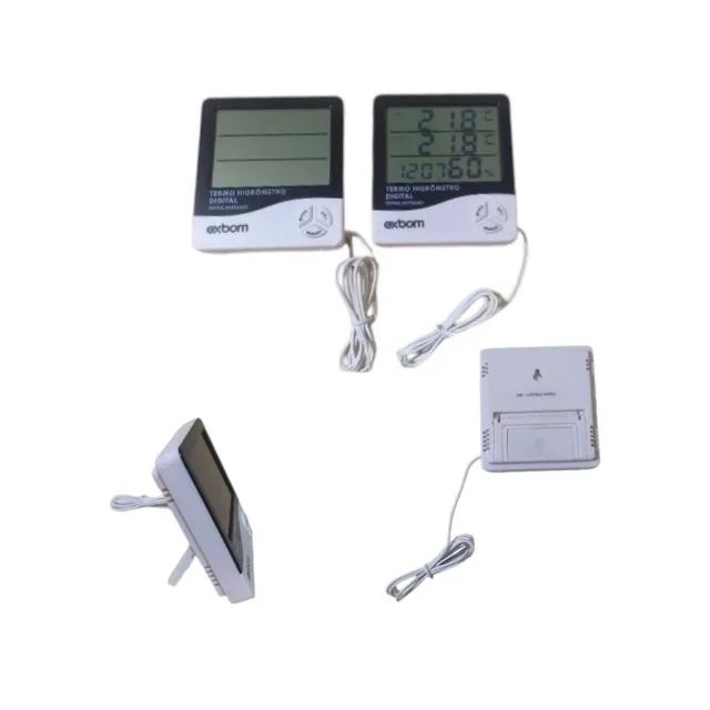 Termo Higrômetro Com Sensor De Temperatura Externo 
