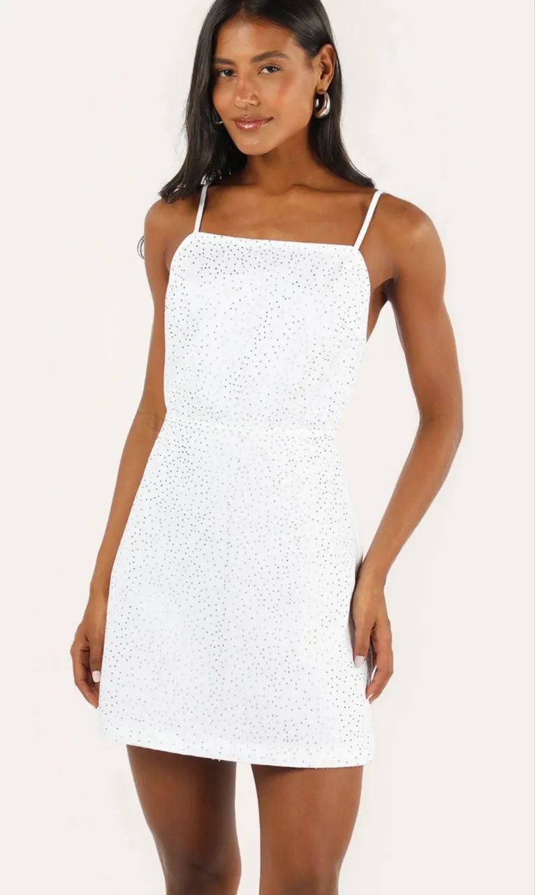 Vestido jeans branco  - Foto 4