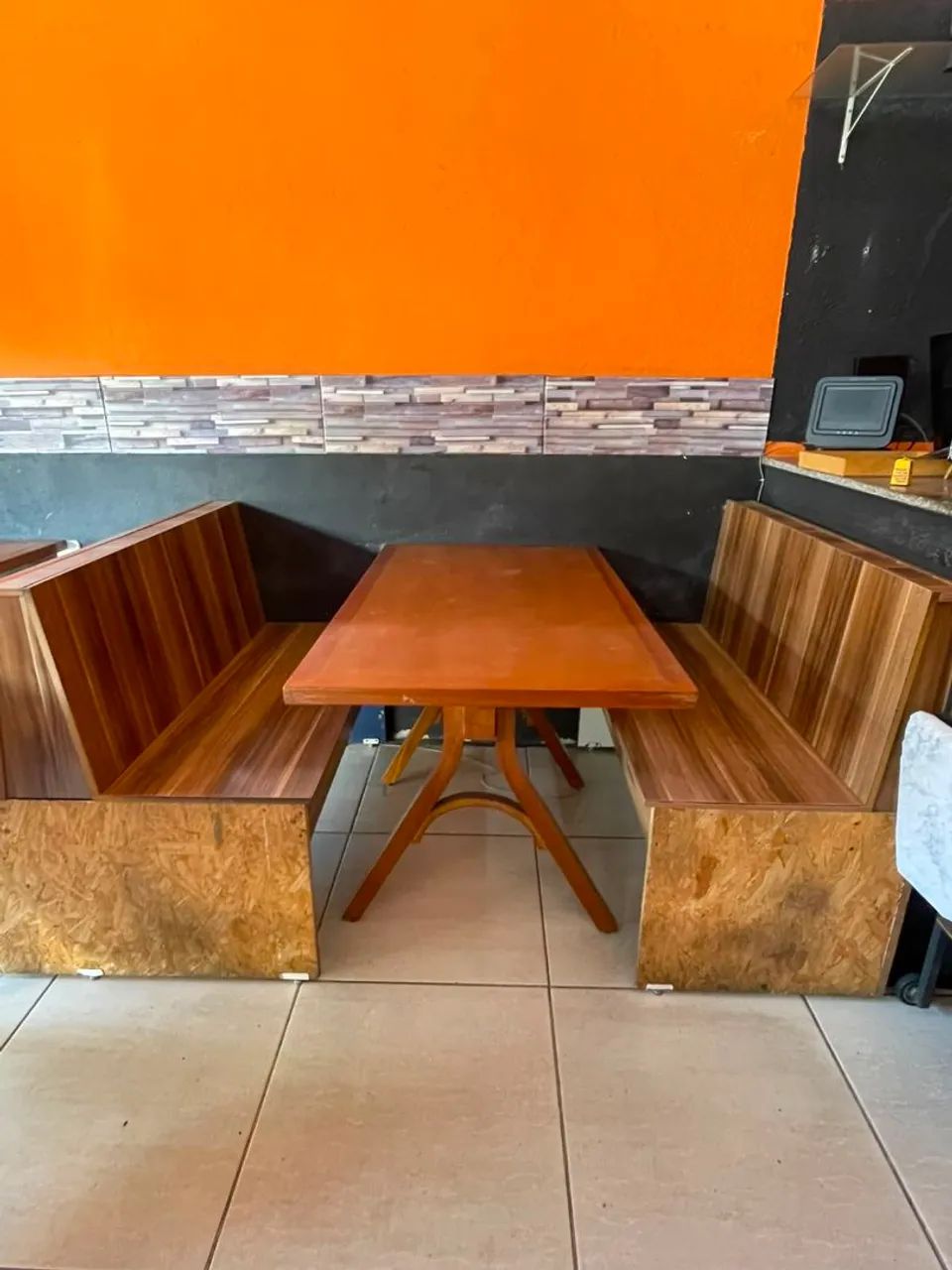 Conjunto de bancos duplos e simples para lanchonete - Foto 2