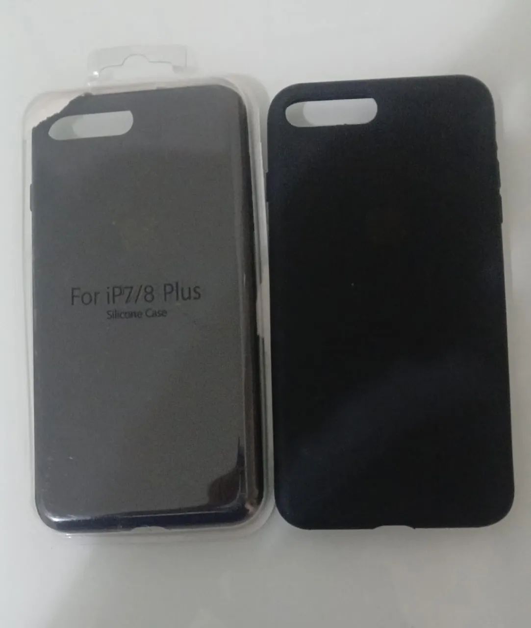 Capa Silicone Case para iPhone 7 Plus / 8 Plus (Preta) - Nova!