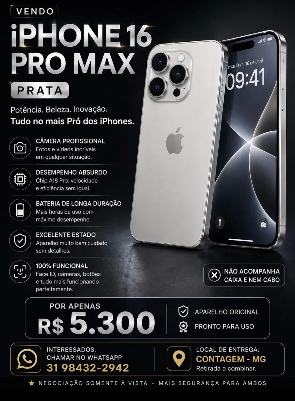 iPhone 16pro max  - Foto 2