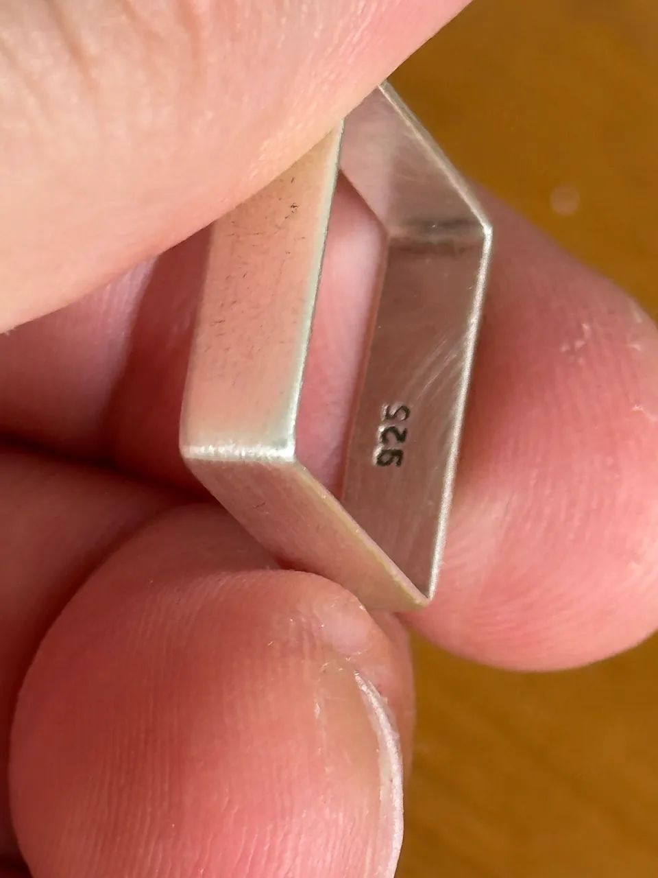 Anel prata 925 quadrado - Foto 2