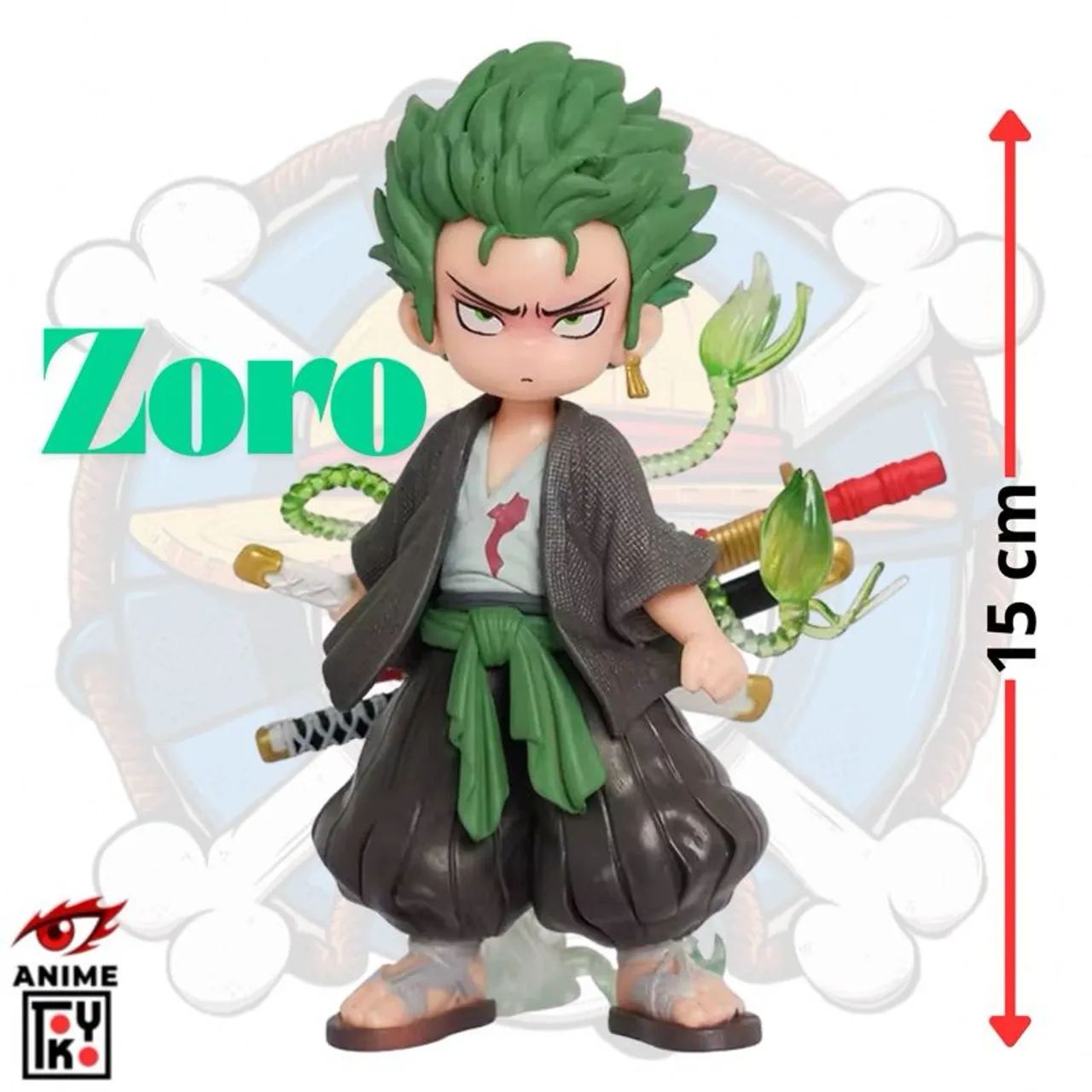 Boneco One Piece Roronoa Zoro Anime Coleção 