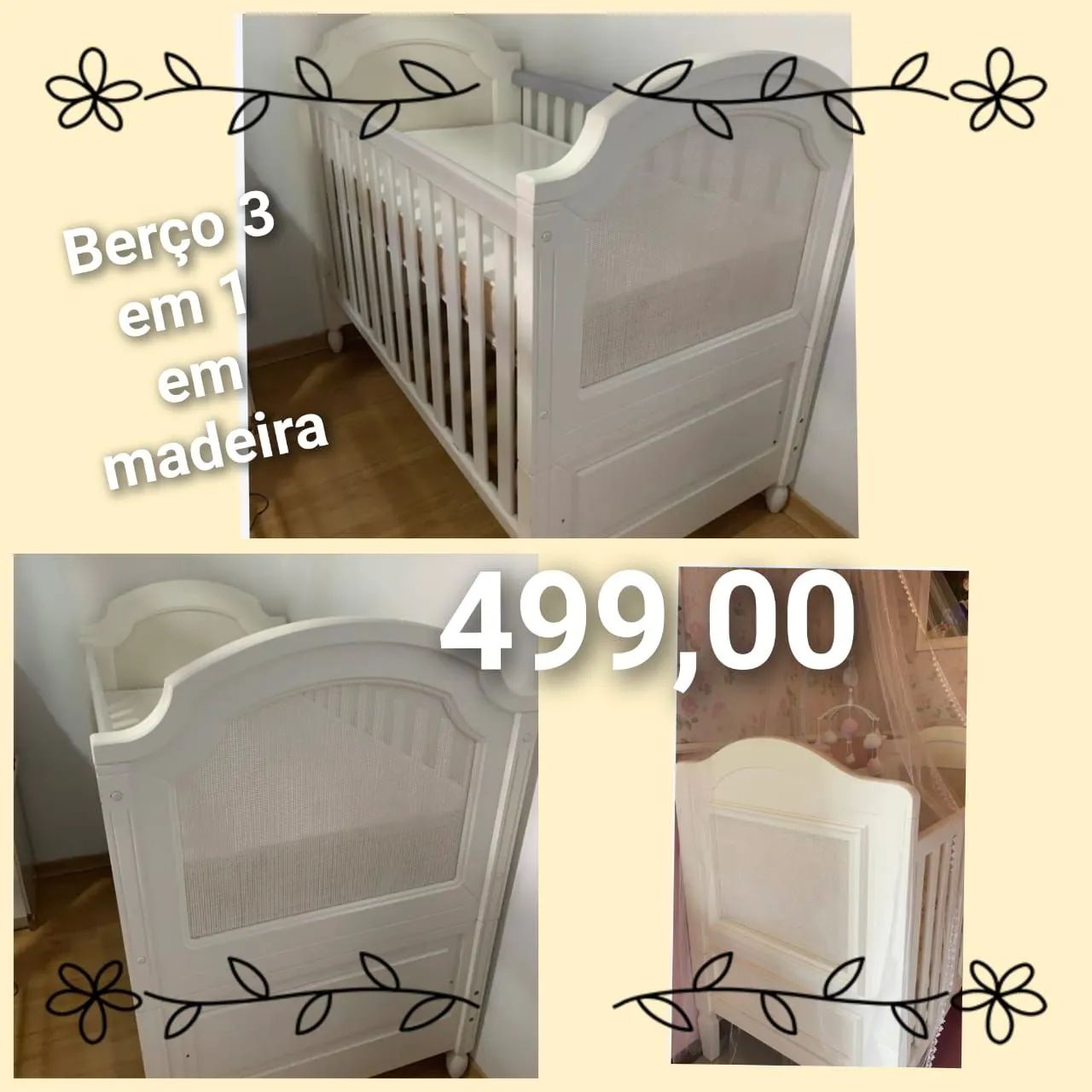 La Vie Provençal 3-in-1 Crib