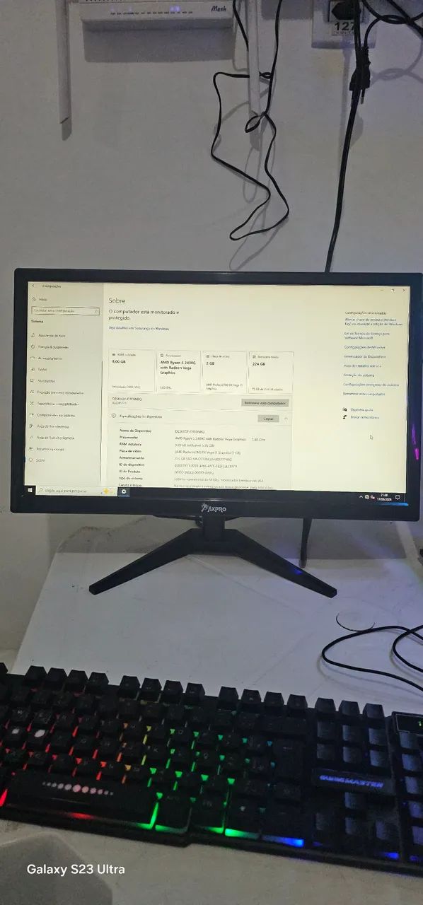 pc completo pronto para trabalho e estudos  - Foto 3