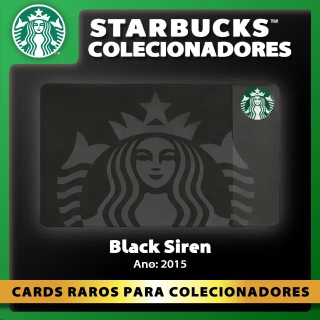 スターバックス　ブラックサイレン　2015 カード Cartão Starbucks RARO (Black Siren) - Hobbies e coleções - Vila