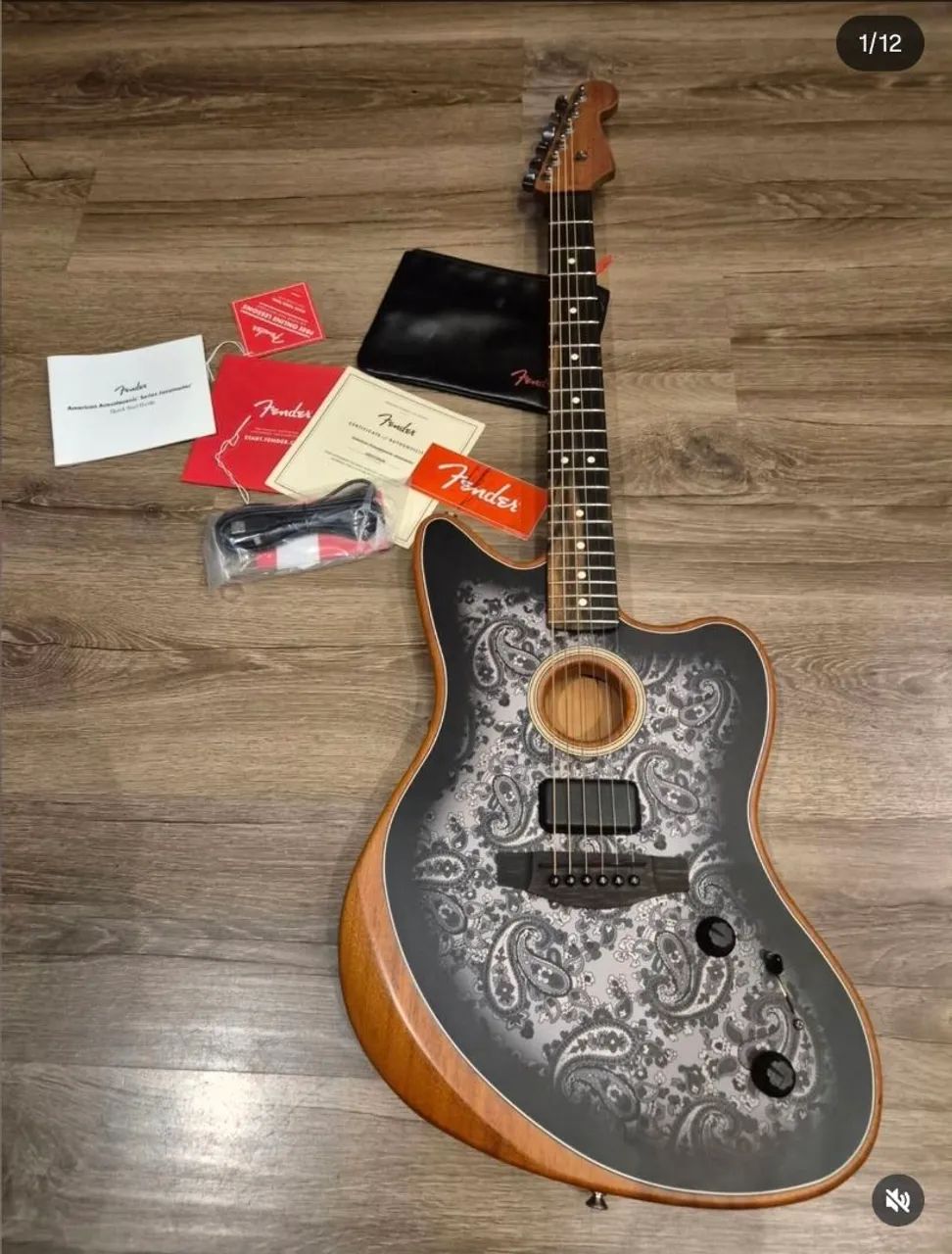 Violão guitarra fender acoustasonic Jazzmaster Edição Limitada 
