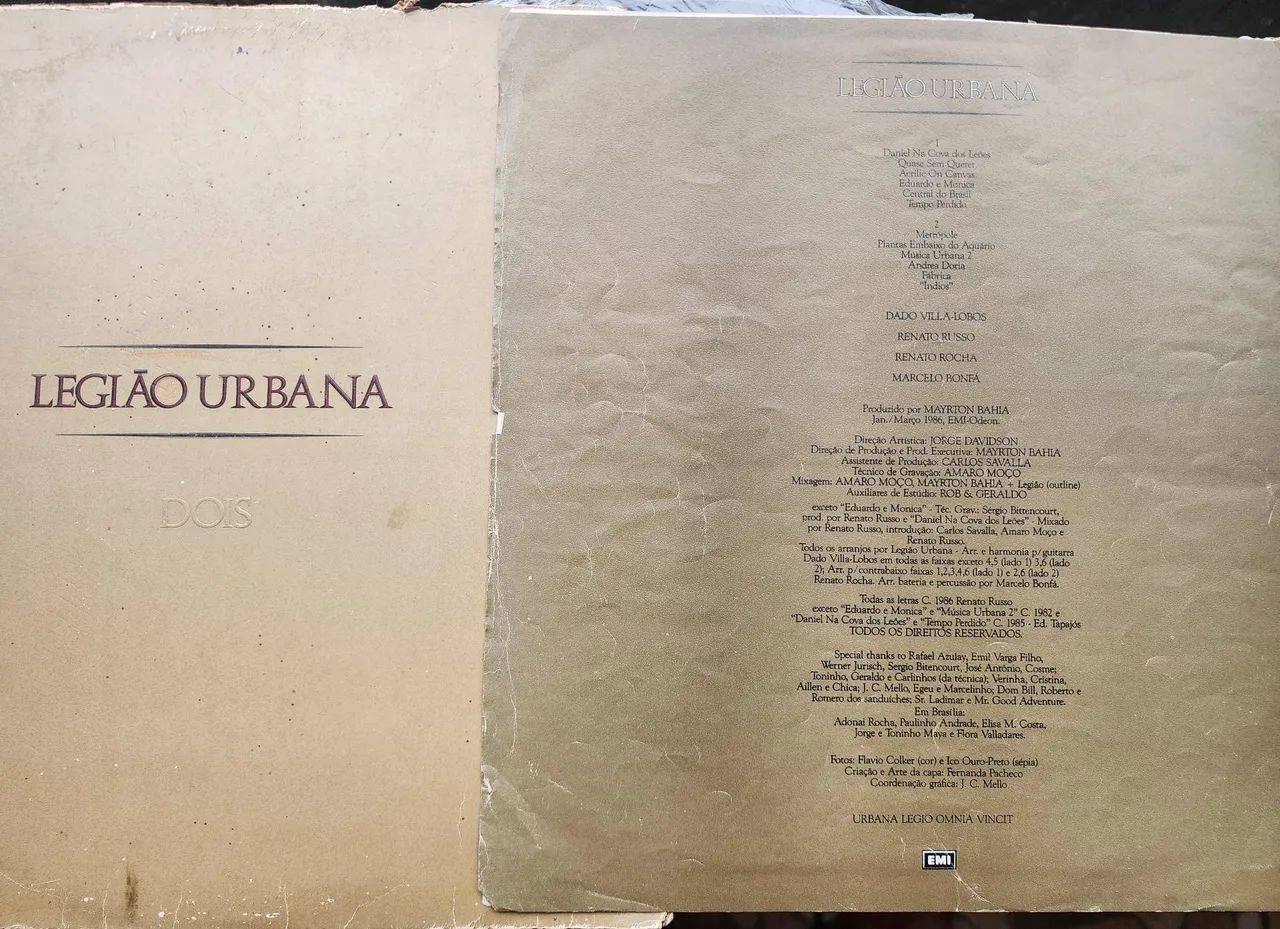 LP Legião Urbana (Dois) - Encarte Original EMI 1986 - Foto 5