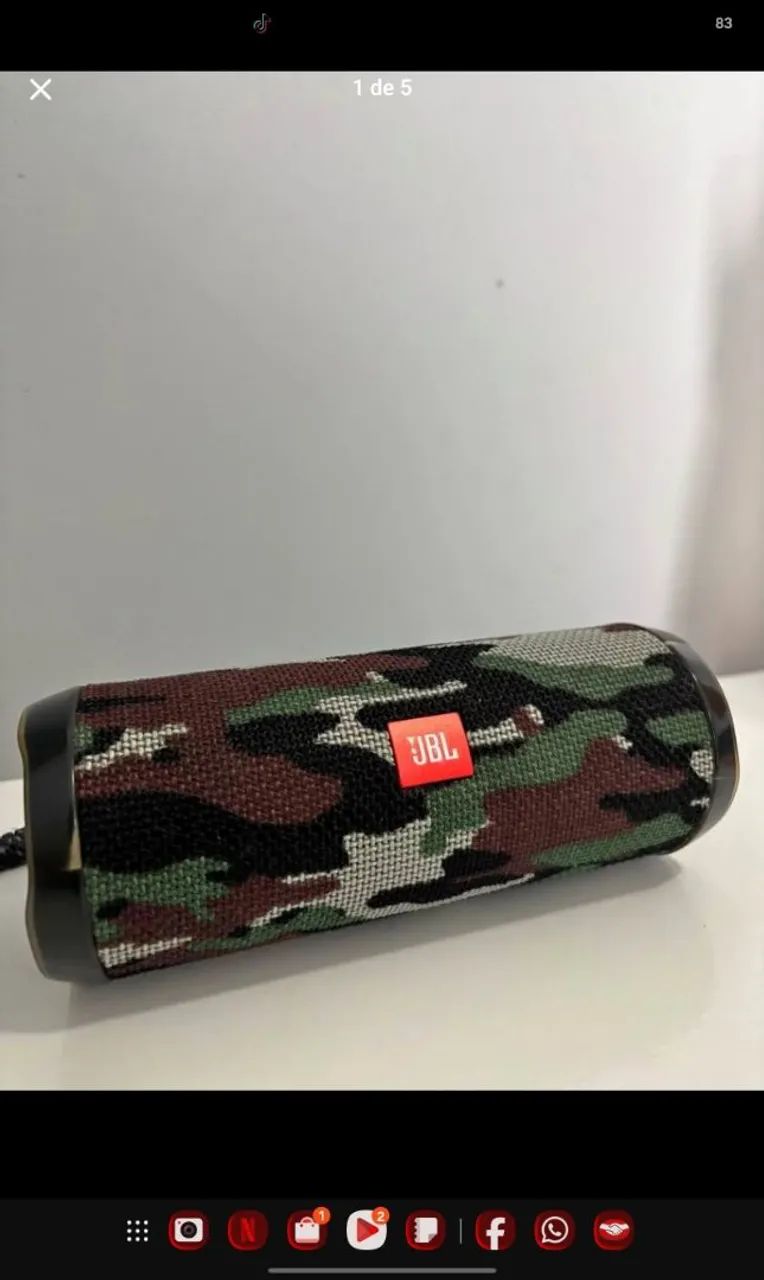 JBL Flip 4 Original Camuflada Squad Caixa de Som Bluetooth