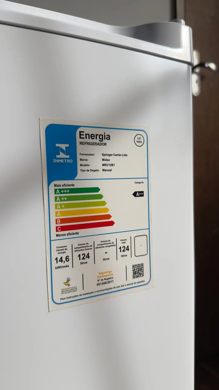Frigobar Midea 124L branco - Foto 3