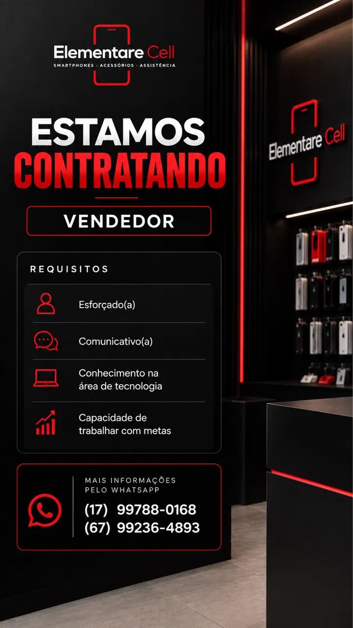 Procuramos vendedor 