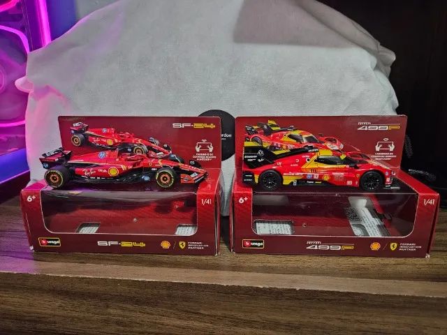 Coleção completa Shell Ferrari Racing Legends - controladas por app no celular - Foto 3