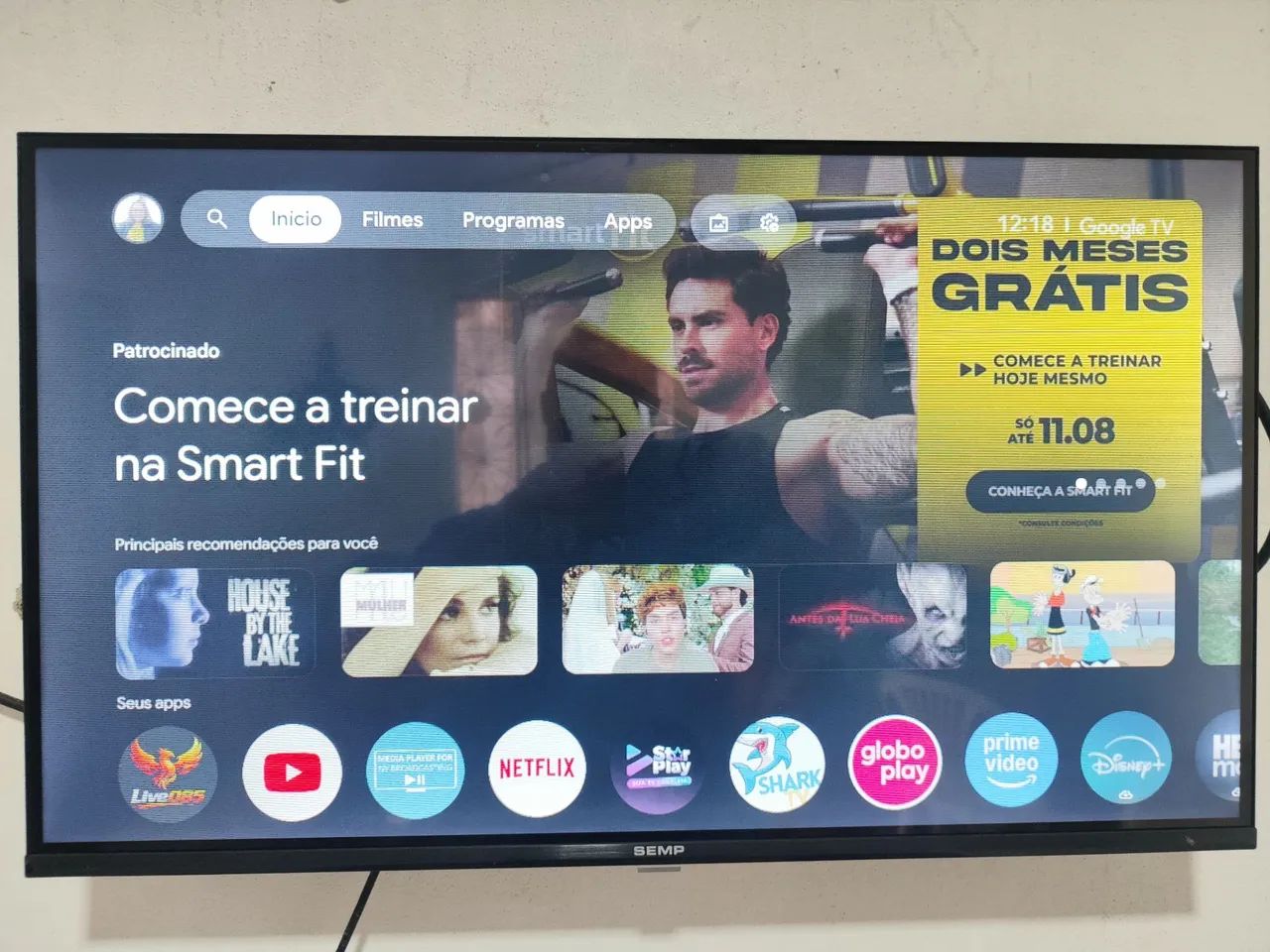 Tv semp com Android muito novo